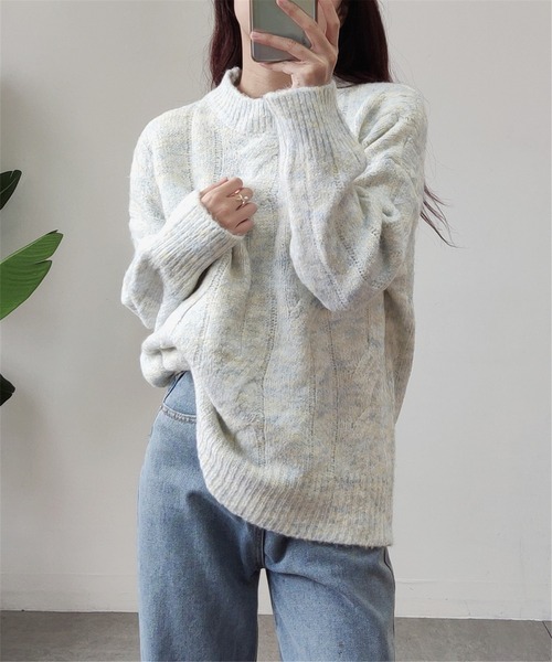 MAISON DE THERESE(メゾン ド テレーズ)の「あったかクルーネックニットトップス(ニット/セーター・レディース・ピンク/ブルー・FREE)」の18枚目の写真