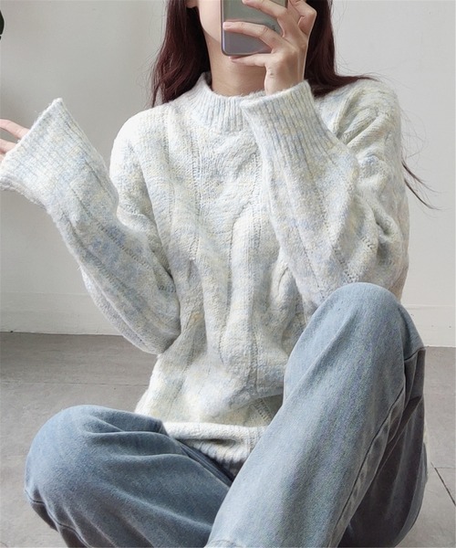 MAISON DE THERESE(メゾン ド テレーズ)の「あったかクルーネックニットトップス(ニット/セーター・レディース・ピンク/ブルー・FREE)」の20枚目の写真