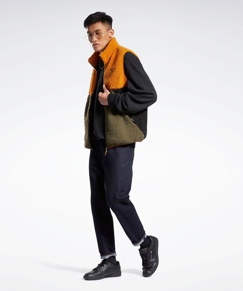 Reebok（リーボック）の「クラシックス キャンピング ポーラフリース ベスト / Classics Camping Polar Fleece Vest（ベスト・メンズ・オレンジ/アーミー・SMALL/MEDIUM/LARGE/X-LARGE/XX-LARGE/X-SMALL/XXX-LARGE）」の3枚目の写真