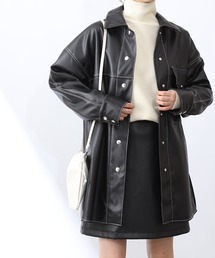 COLONY 2139 | 【WEB・一部店舗限定】リサイクルレザータッチシャツジャケット(セットアップ可)(その他アウター)