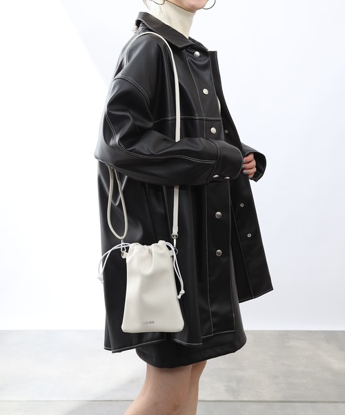 COLONY 2139（コロニートゥーワンスリーナイン）の「【WEB・一部店舗限定】リサイクルレザータッチシャツジャケット(セットアップ可)（その他アウター・レディース・ブラック・FREE）」の4枚目の写真