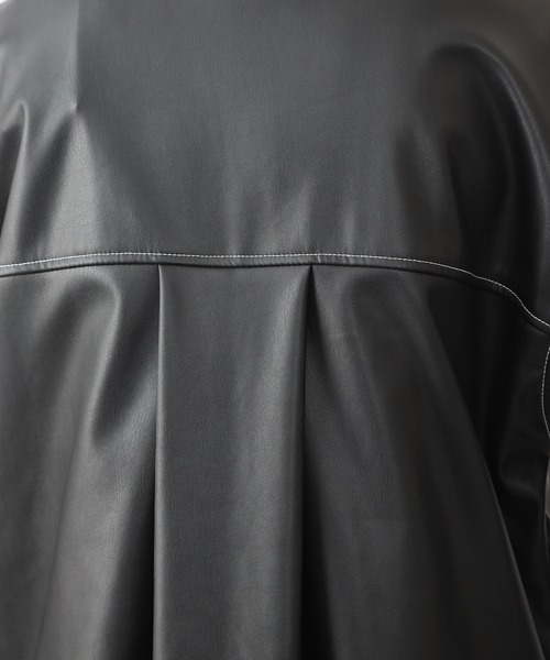 COLONY 2139（コロニートゥーワンスリーナイン）の「【WEB・一部店舗限定】リサイクルレザータッチシャツジャケット(セットアップ可)（その他アウター・レディース・ブラック・FREE）」の16枚目の写真