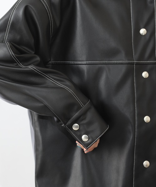 COLONY 2139（コロニートゥーワンスリーナイン）の「【WEB・一部店舗限定】リサイクルレザータッチシャツジャケット(セットアップ可)（その他アウター・レディース・ブラック・FREE）」の20枚目の写真