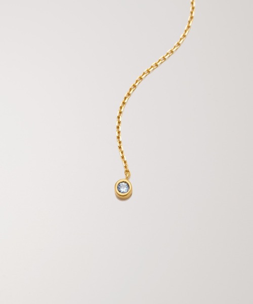 PAS TIERRA（パティエラ）の「-Sol- マルチカラーY字ネックレス（ネックレス・レディース・イエローゴールド・FREE）」の4枚目の写真