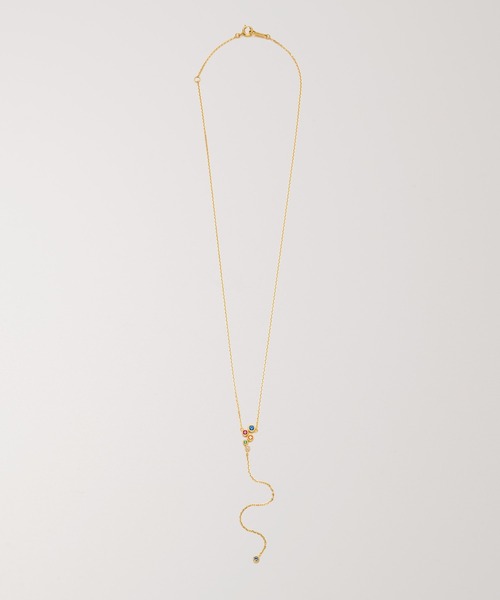 PAS TIERRA（パティエラ）の「-Sol- マルチカラーY字ネックレス（ネックレス・レディース・イエローゴールド・FREE）」の8枚目の写真