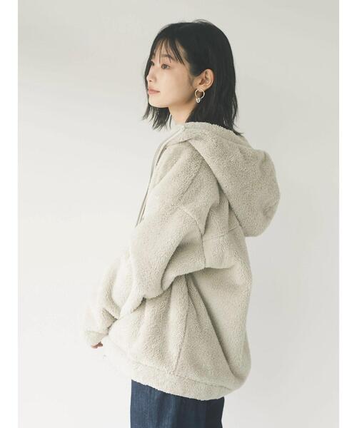 CRAFT STANDARD BOUTIQUE（クラフトスタンダードブティック）の「防風ボアジャケット　＊◇（ブルゾン・レディース・ベージュ/モカ・FREE）」の22枚目の写真