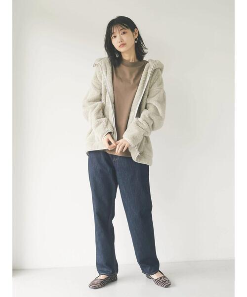 CRAFT STANDARD BOUTIQUE（クラフトスタンダードブティック）の「防風ボアジャケット　＊◇（ブルゾン・レディース・ベージュ/モカ・FREE）」の21枚目の写真