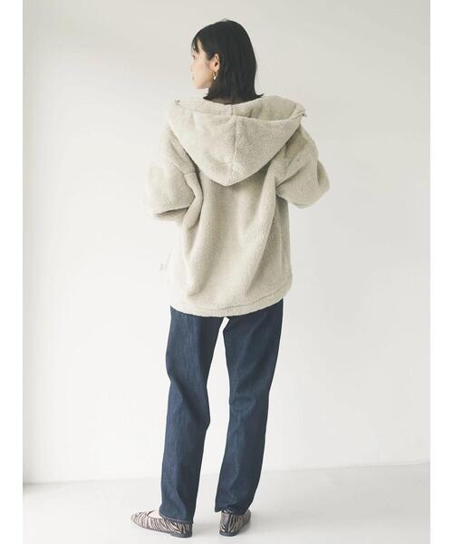 CRAFT STANDARD BOUTIQUE（クラフトスタンダードブティック）の「防風ボアジャケット　＊◇（ブルゾン・レディース・ベージュ/モカ・FREE）」の20枚目の写真