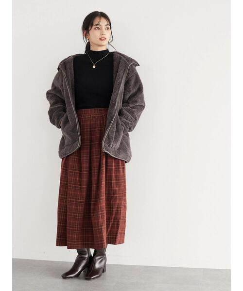 CRAFT STANDARD BOUTIQUE（クラフトスタンダードブティック）の「防風ボアジャケット　＊◇（ブルゾン・レディース・ベージュ/モカ・FREE）」の17枚目の写真