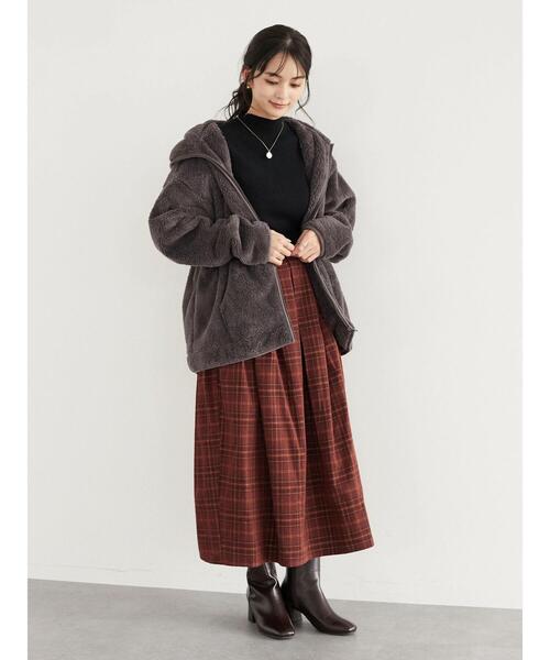 CRAFT STANDARD BOUTIQUE（クラフトスタンダードブティック）の「防風ボアジャケット　＊◇（ブルゾン・レディース・ベージュ/モカ・FREE）」の16枚目の写真