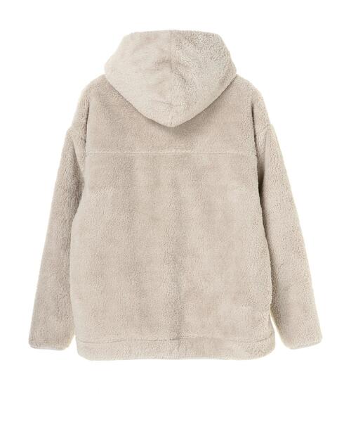 CRAFT STANDARD BOUTIQUE（クラフトスタンダードブティック）の「防風ボアジャケット　＊◇（ブルゾン・レディース・ベージュ/モカ・FREE）」の11枚目の写真