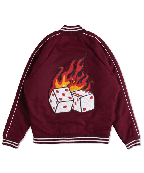 FTW（エフティダブリュー）の「DICE VARSITY JACKET（スタジャン・メンズ・バーガンディー/ブラック・LARGE/MEDIUM）」の15枚目の写真