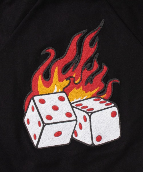 FTW（エフティダブリュー）の「DICE VARSITY JACKET（スタジャン・メンズ・バーガンディー/ブラック・LARGE/MEDIUM）」の13枚目の写真