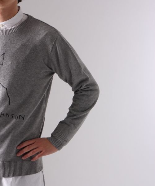 HARE(ハレ)の「BASQUIATプルオーバーニット(HARE)(ニット/セーター・メンズ・ブラック/グレー・SMALL/MEDIUM)」の7枚目の写真