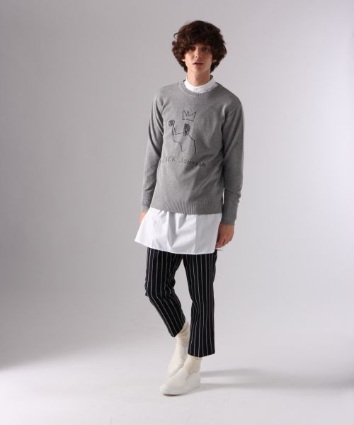 HARE(ハレ)の「BASQUIATプルオーバーニット(HARE)(ニット/セーター・メンズ・ブラック/グレー・SMALL/MEDIUM)」の11枚目の写真