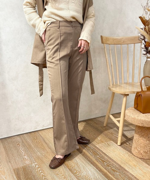 apres jour clair（アプレジュールクレア）の「【apres jour clair】フレアパンツ（スラックス・レディース・ベージュ/ベージュ系その他/ダークオレンジ/ダークグリーン/ダークブラウン・X-LARGE/MEDIUM/SMALL）」の6枚目の写真