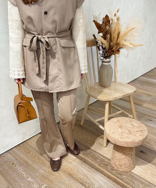 apres jour clair（アプレジュールクレア）の「【apres jour clair】フレアパンツ（スラックス・レディース・ベージュ/ベージュ系その他/ダークオレンジ/ダークグリーン/ダークブラウン・X-LARGE/MEDIUM/SMALL）」の14枚目の写真