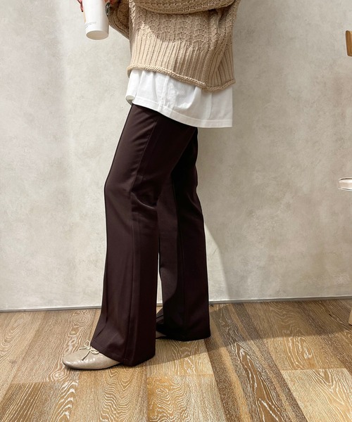 apres jour clair（アプレジュールクレア）の「【apres jour clair】フレアパンツ（スラックス・レディース・ベージュ/ベージュ系その他/ダークオレンジ/ダークグリーン/ダークブラウン・X-LARGE/MEDIUM/SMALL）」の17枚目の写真