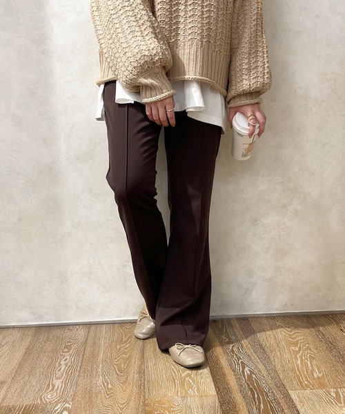 apres jour clair（アプレジュールクレア）の「【apres jour clair】フレアパンツ（スラックス・レディース・ベージュ/ベージュ系その他/ダークオレンジ/ダークグリーン/ダークブラウン・X-LARGE/MEDIUM/SMALL）」の16枚目の写真