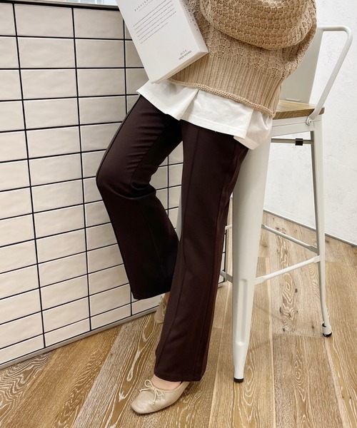 apres jour clair（アプレジュールクレア）の「【apres jour clair】フレアパンツ（スラックス・レディース・ベージュ/ベージュ系その他/ダークオレンジ/ダークグリーン/ダークブラウン・X-LARGE/MEDIUM/SMALL）」の21枚目の写真