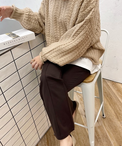 apres jour clair（アプレジュールクレア）の「【apres jour clair】フレアパンツ（スラックス・レディース・ベージュ/ベージュ系その他/ダークオレンジ/ダークグリーン/ダークブラウン・X-LARGE/MEDIUM/SMALL）」の20枚目の写真