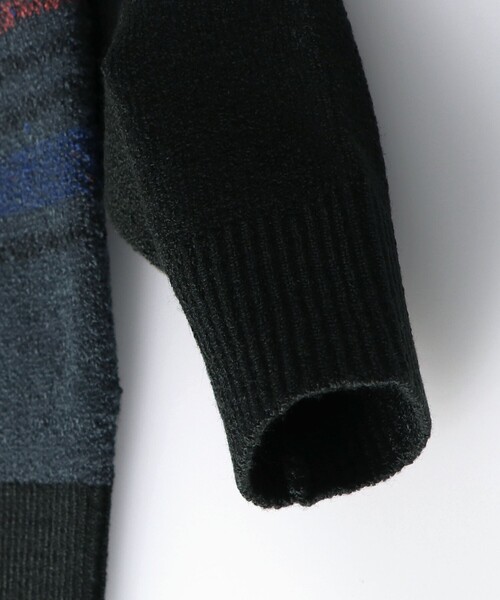 BRANSHES（ブランシェス）の「【洗濯機で洗える】大柄チェックウォッシャブルニット（ニット/セーター・キッズ・キャメル/ブラック・140/120/150/130/90/110/100）」の9枚目の写真