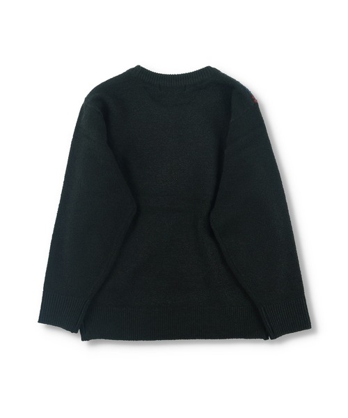 BRANSHES（ブランシェス）の「【洗濯機で洗える】大柄チェックウォッシャブルニット（ニット/セーター・キッズ・キャメル/ブラック・140/120/150/130/90/110/100）」の7枚目の写真