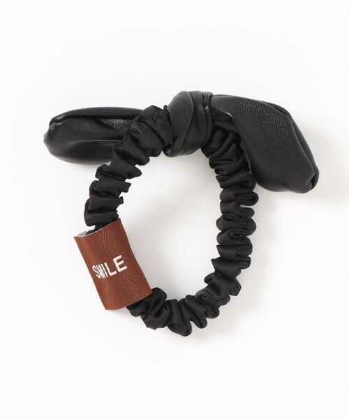 aimoha（アイモハ）の「フェイクレザーリボンヘアゴム（ヘアゴム・レディース・ブラック/ホワイト/ブラウン・FREE）」の4枚目の写真
