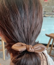 aimoha | フェイクレザーリボンヘアゴム(ヘアゴム)