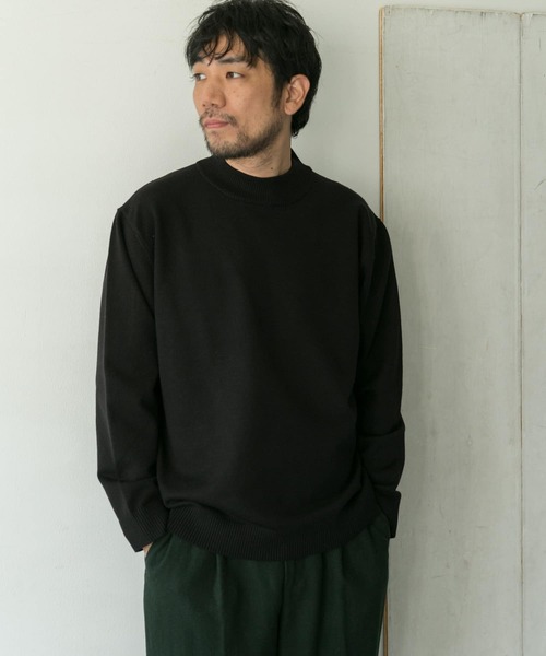URBAN RESEARCH DOORS（アーバンリサーチドアーズ）の「ハイゲージモックネックニット（ニット/セーター・メンズ・オフホワイト/ブラック/グリーン/モカ/ブルー系その他・40/38）」の3枚目の写真