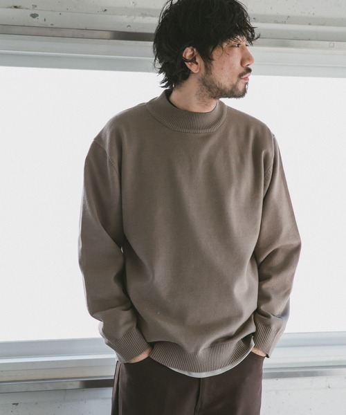 URBAN RESEARCH DOORS（アーバンリサーチドアーズ）の「ハイゲージモックネックニット（ニット/セーター・メンズ・オフホワイト/ブラック/グリーン/モカ/ブルー系その他・40/38）」の6枚目の写真