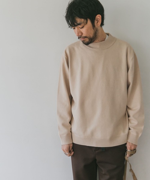 URBAN RESEARCH DOORS（アーバンリサーチドアーズ）の「ハイゲージモックネックニット（ニット/セーター・メンズ・オフホワイト/ブラック/グリーン/モカ/ブルー系その他・40/38）」の15枚目の写真