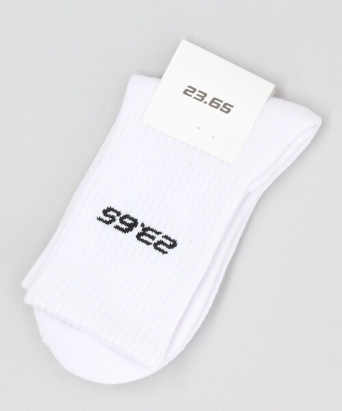 23.65（イーシプサムチョンユクオ）の「【23.65/イーシプサムチョンユクオ】 23.65ロゴソックス/ユニセックス/ワンサイズ（ソックス/靴下・メンズ・ホワイト/ブラック・ﾌﾘ-）」の6枚目の写真