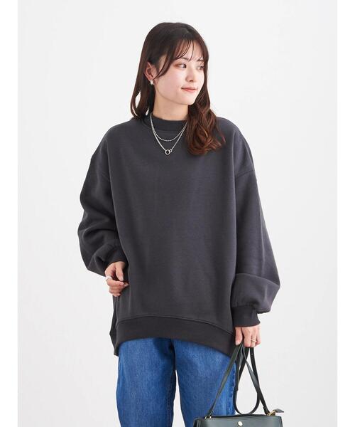 Green　Parks（グリーンパークス）の「裏起毛ビッグプルオーバー＊（スウェット・レディース・ピンク/アイボリー/ダークグレー/ダークブルー・FREE）」の15枚目の写真