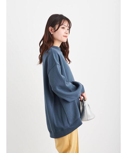 Green　Parks（グリーンパークス）の「裏起毛ビッグプルオーバー＊（スウェット・レディース・ピンク/アイボリー/ダークグレー/ダークブルー・FREE）」の17枚目の写真