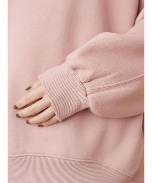 Green　Parks（グリーンパークス）の「裏起毛ビッグプルオーバー＊（スウェット・レディース・ピンク/アイボリー/ダークグレー/ダークブルー・FREE）」の11枚目の写真