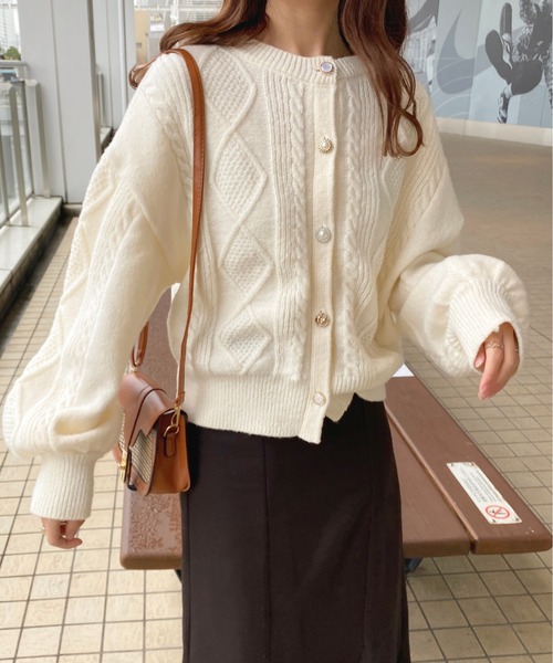 apres jour(アプレジュール)の「いろいろボタンカーディガン【ZOZOTOWN限定アイテム】【1.1】(カーディガン/ボレロ・レディース・アイボリー/ライトベージュ/ピンク・フリー/X-LARGE)」の13枚目の写真