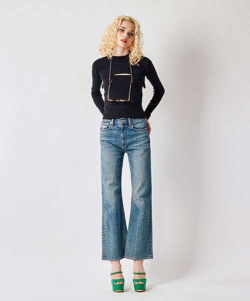 SPIRALGIRL（スパイラルガール）の「バストオープンニットトップス（ニット/セーター・レディース・ブラック/ピンク/グリーン・FREE）」の15枚目の写真