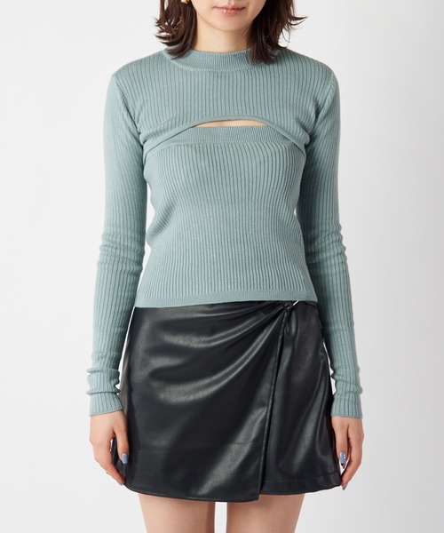 SPIRALGIRL（スパイラルガール）の「バストオープンニットトップス（ニット/セーター・レディース・ブラック/ピンク/グリーン・FREE）」の19枚目の写真