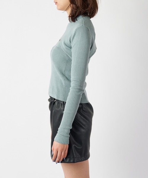 SPIRALGIRL（スパイラルガール）の「バストオープンニットトップス（ニット/セーター・レディース・ブラック/ピンク/グリーン・FREE）」の20枚目の写真