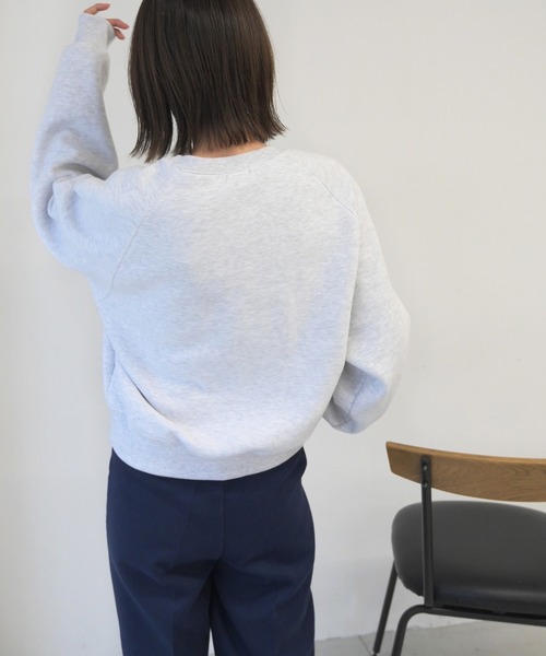 CANAL JEAN（キャナルジーン）の「via j(ヴィアジェイ) "CALIFORNIA"裏起毛トレーナー（スウェット・レディース・ネイビー/ヘザーグレー/ワイン・ONE SIZE）」の8枚目の写真