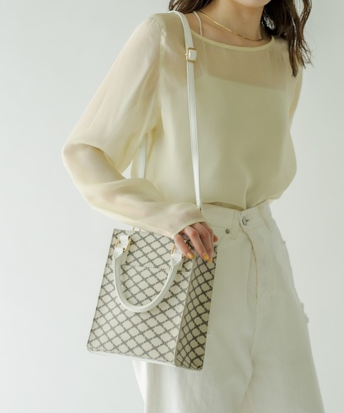 mystic(ミスティック)の「モノグラムスクエアBAG(ショルダーバッグ・レディース・ブラウン/ベージュ・ONE SIZE)」の12枚目の写真