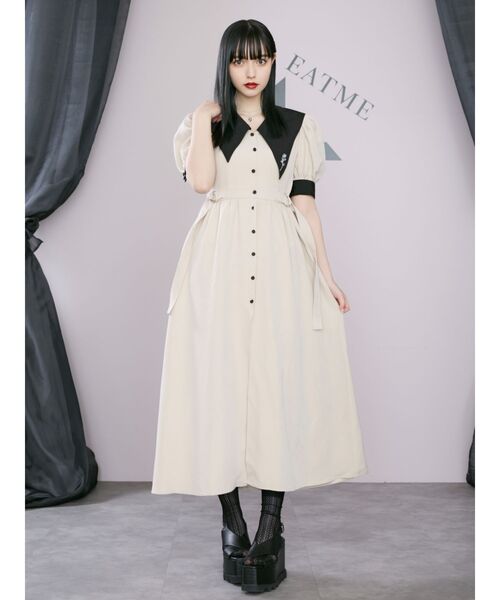 EATME(イートミー)の「2WAYBIGカラーフロントスリットワンピース(ワンピース・レディース・ブラック/グレー/その他1/ベージュ・SMALL/MEDIUM)」の17枚目の写真