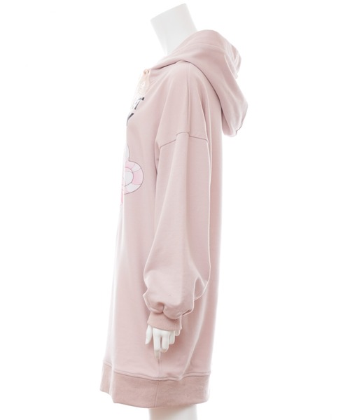 Secret Honey（シークレットハニー）の「キャンディうさぎパーカーワンピース（パーカー・レディース・ブラック/ピンク・FREE）」の7枚目の写真