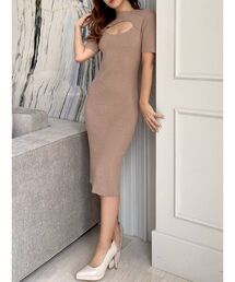 RESEXXY | バスト切り替えニットワンピース(ワンピース)