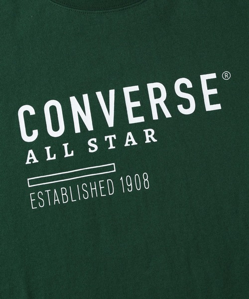 CONVERSE（コンバース）の「【CONVERSE】フロントロゴショートロンＴ（Tシャツ/カットソー・レディース・ホワイト/ブラック/グリーン・M/L）」の11枚目の写真