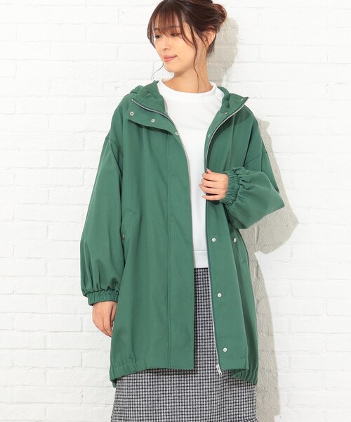 Cutie Blonde（キューティーブロンド）の「◆【S-L】コットンカラーフードコート（その他アウター・レディース・カーキ/グリーン/アイボリー・01/02/03）」の3枚目の写真