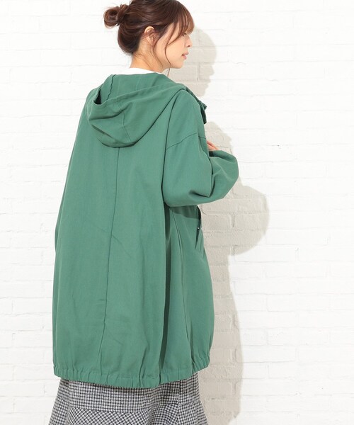 Cutie Blonde（キューティーブロンド）の「◆【S-L】コットンカラーフードコート（その他アウター・レディース・カーキ/グリーン/アイボリー・01/02/03）」の4枚目の写真