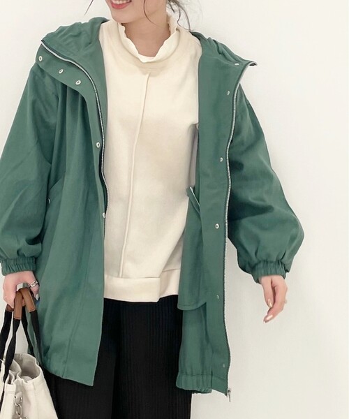 Cutie Blonde（キューティーブロンド）の「◆【S-L】コットンカラーフードコート（その他アウター・レディース・カーキ/グリーン/アイボリー・01/02/03）」の13枚目の写真