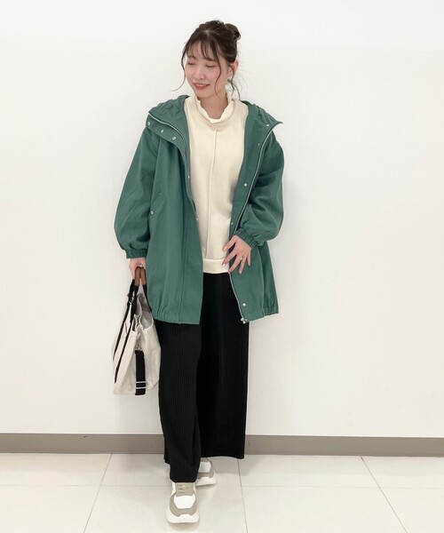 Cutie Blonde（キューティーブロンド）の「◆【S-L】コットンカラーフードコート（その他アウター・レディース・カーキ/グリーン/アイボリー・01/02/03）」の16枚目の写真